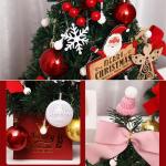 Mini Weihnachtsbaum Künstlich mit LED Beleuchtung Künstlicher Weihnachtsbaum Klein für Weinachtsdekorationen Tischplatte Tannenbaum Geschmückt Tisch Weihnachtsbaum mit Ornament
