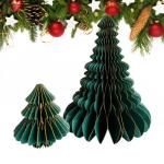 Kerstboom van papier, kerstboom van papier knutselen, model-kerstboomdecoratie van papier, meerlaagse split, kerstversiering voor tafeldecoratie