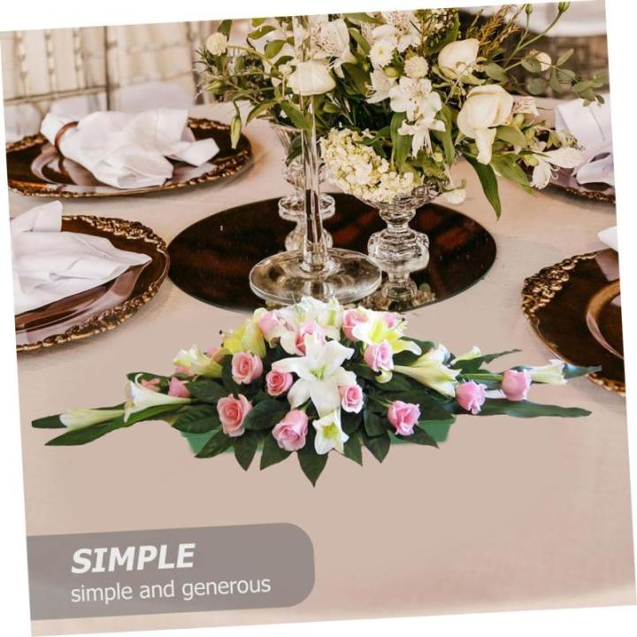 12 Stück Kunststoff-designschale, Rechteckige Kunststoff-blumenarrangement-Basis Für Tafelaufsatz, Dekoration Für Frische Und Künstliche Blumen, Hochzeiten Und Veranstaltungen