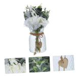 1 Satz Simulierte Vasenornamente Hochzeit Blumenarrangement Künstliche Pflanze Mit Vase Heimdekoration Kunstblumen Mit Vase Blumenarrangement Strauß Künstliche Blumen Seidentuch