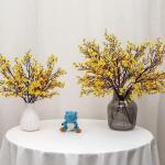 Falsche Blumen, Realistische Blumenarrangements, Baby Breath Seide mit Langen hohen Stiel Europäische Kunst Dekor gefälschte Blumen natürliche Gypsophila Zweige(Yellow)