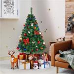 Kunstkerstboom, 124 cm met 208 takken, opvouwbare metalen standaard, kerstdecoratie, groen