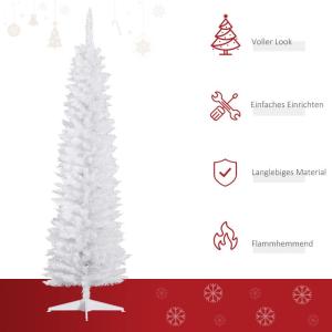 kerstboom dennenboom met kunststof standaard 390 takpunten wit Ø 55 x 180 h cm