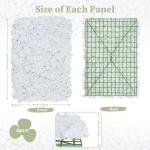 Blumenwandpaneele Weiß – Blumenwandhintergrund Seidenblumen Panel für Zuhause, Blumenwandpaneele, Hochzeitshintergrund, Abschlussfeier, 6 Packungen