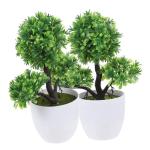 6 STK simulierte Topfpflanze künstlicher Bonsai falsche Pflanzenverzierung kunstpflanze kunstplflanze künstliche Pflanzen Dekor Pflanzen für Schlafzimmer Haustürpflanzen in Tö