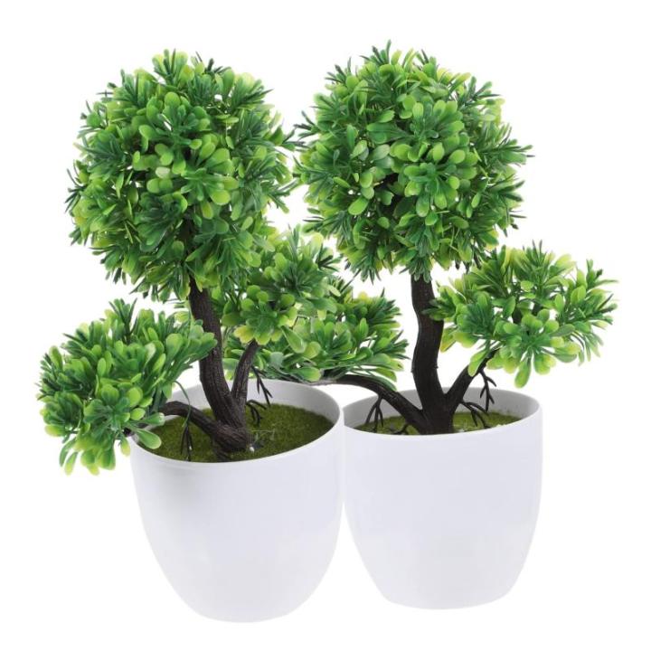 6 STK simulierte Topfpflanze künstlicher Bonsai falsche Pflanzenverzierung kunstpflanze kunstplflanze künstliche Pflanzen Dekor Pflanzen für Schlafzimmer Haustürpflanzen in Tö