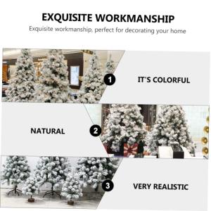 1stk Künstlicher Weihnachtsbaum Winter-Weihnachtsbaum Tür Beflockter Weihnachtsbaum Weihnachtswanddekoration Weihnachtsbaum Mit Bleistift Kleiner Weihnachtsbaum Beflockung Green