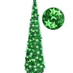Weihnachtsbaum, PVC-Stern-Glitzer, festliche, faltbare Weihnachtsbaum-Figur, Dekoration für Zuhause, Hotel (Green)