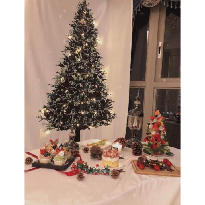 Xmas Tree Tapestry met LED Star Light Merry Christmas Achtergrond Muur Opknoping Art Tapestries voor Fotografie Deken Festival Decor (Klein)