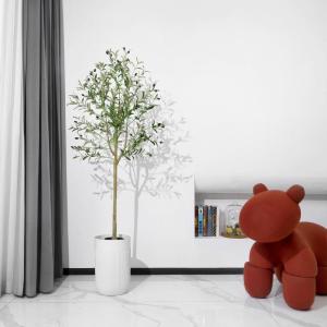 Kunstolijfboom, 150 cm, grote olijfboomplant, nep plastic planten in pot, kunstboom voor woonkamer, slaapkamer, kantoor, decoratie, tuin