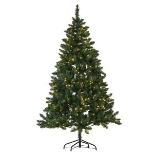 Boom: Kunstkerstboom, groen, 180 cm, 750 PVC-punten, 500 LEDs (kerstboom versierd)