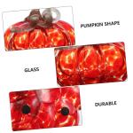 Glazen Decor 3 Stuks Glazen Pompoen Ornament Microgroen Bureau Decoratie Miniaturen Geblazen Pompoen Sculptuur Van Glas Thanksgiving Bureau Halloween