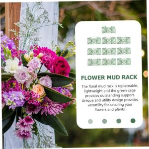20St Blumen Schlamm Halter getrocknet Mini Blumenziegel-Schlammhalter Trennwände sprühen nass blumenregal blumenständer Halter für Blumenkäfig Hochzeitsversorgung Plastik Gree