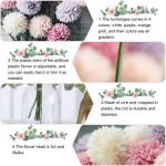 8 stuks boeket, , boeket, decoratie, roze, oranje, wit, paars, dahliabloem, hortensia, voor decoratie, bruiloft, huis, kantoor, feest, café