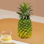 Authentische Ananas Skulptur, Kunstobst Deko für Zuhause, Elegantes Ornament, 10cmx24cm