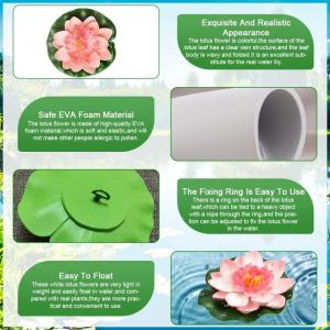 6 STK Künstliche Seerosen 10cm Schwimmende Blumen Seerose Schwimmend Lotusblüte Wasserlilie Seerose Kunstblume Lotusblume Künstliche Lotus Artificial für Gartenteich Dekoration