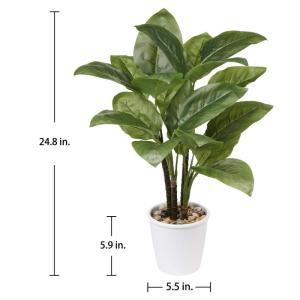24 inch Kunstmatige Dieffenbachia Planten Nep Planten Home Decor Tropische Faux Plant Arrangement in Pot voor Thuis Tuin Kantoor Decoratie