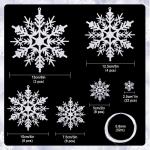 24 x sneeuwvlokken kerstdecoratie voor kerstboom glitter kerstboomversiering