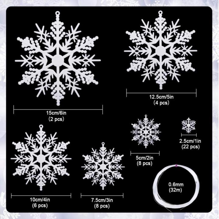 24 x sneeuwvlokken kerstdecoratie voor kerstboom glitter kerstboomversiering