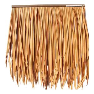 Palm Thatch Roll Künstliche Stroh Kunststoff Künstliche Pvc Holzhaus Pavillon Fake Stroh Natürliche Dachdekoration Feuerfest Und Flammenhemmend Thatch Roll 50x50cm/pcs(Farbe:gel