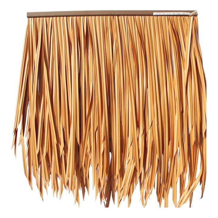 Palm Thatch Roll Künstliche Stroh Kunststoff Künstliche Pvc Holzhaus Pavillon Fake Stroh Natürliche Dachdekoration Feuerfest Und Flammenhemmend Thatch Roll 50x50cm/pcs(Farbe:gel