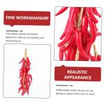 4 Sätze Simulierte Hängende Knoblauchspieße Simulationspaprika Modelle Wohnraumdeko Ladeneinrichtung Falsche Paprika Aufhängen Realistische Paprikaverzierungen Schaum 5 Stück 