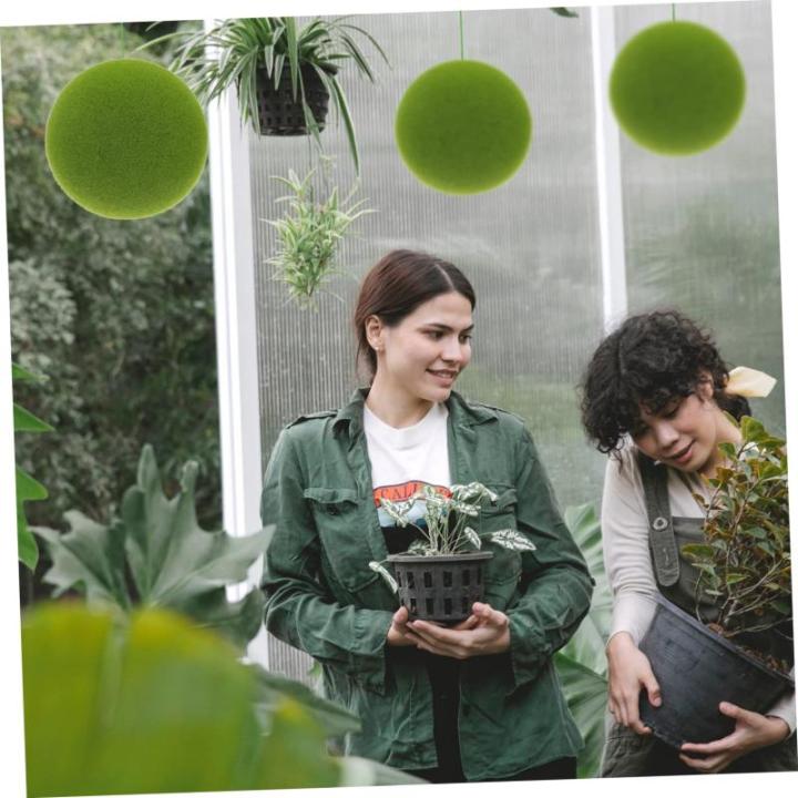 Simulierter Moosball Kugel Künstliche Pflanzen Drinnen Schaufenster Kunstmoos Astetische Raumdekoration Blumenmoos Imitierte Grüne Moossteine Künstliches Moosdekor Beflockung