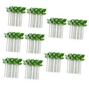 200 STK Rosenstiel künstliche blüten Artificial Rosenblumenstiel Bouquet Flowers Kunstblätter Rosenblumendraht künstliche Rosen bastelt Blumendraht DIY-Material Kunststoff