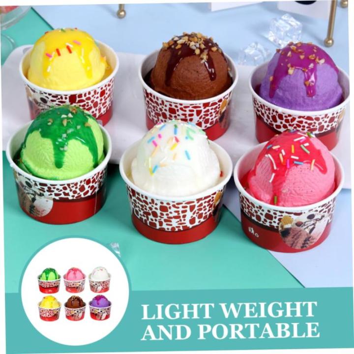 24 Stück Eiscreme Modell Gefälschte Eiskugeln Eiscreme Display Requisiten Eiscreme Kugeln Schaufenster Requisite Simulierte Eiscreme Kugeln Künstliche Eiscreme Kugeln
