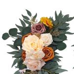 Hochzeitsbogen-Blumen, Blumengirlanden für Bögen, Heimdekoration, grüne Blätter, Kunstblumen-Girlande-Set für den Innenbereich, 2er-Pack für Empfänge, BRAUN