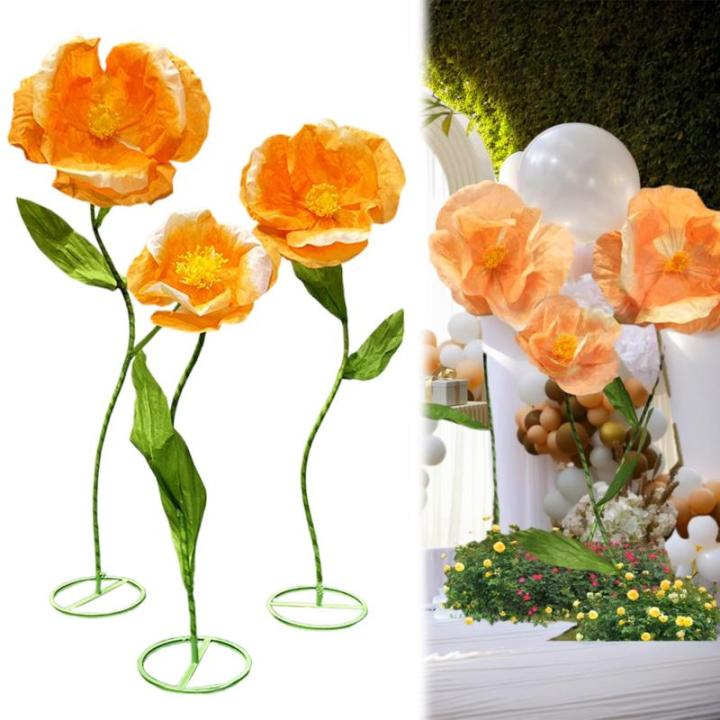 Künstliche Blüten, riesige Blumen 55-71 Zoll, große künstliche Blüten mit Stielen, orange Langen Stamm Seidene gefälschte Blumen