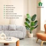 Künstliche Paradiesvogel Pflanze 150cm künstliche Tropische Palme mit 10 Blättern perfekte künstliche Pflanzen im Topf für drinnen und draußen Haus Büro Garten Moderne Dekor