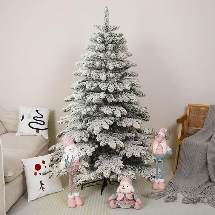 1.5m/1.8m Schneebeflockter Weihnachtsbaum, Aufklappbarer Künstlicher Weihnachtsbaum mit Metallständer, Weiße Schneespitzen, für die Partydekoration im Homeoffice(1.8m/6ft)