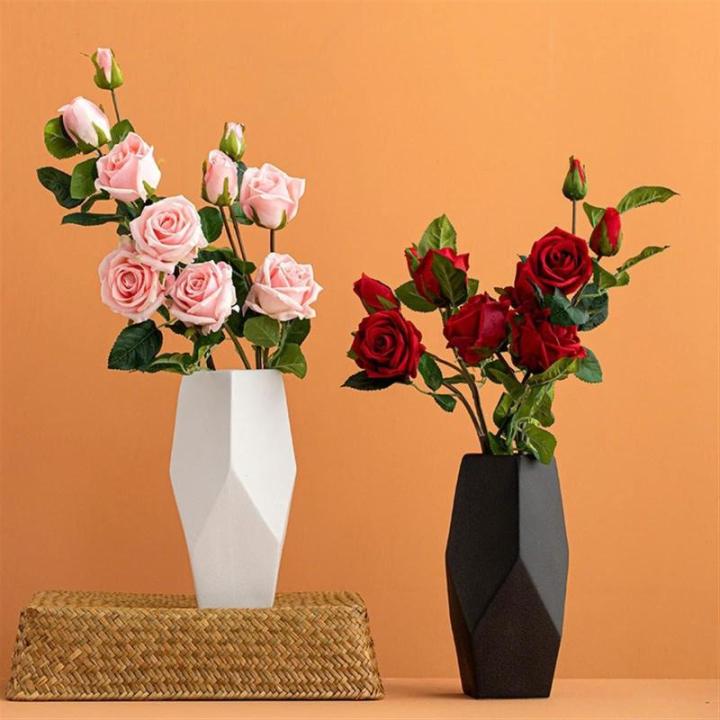 Kunstblumen Künstliche Blumen für den Innenbereich, Simulationsstrauß-Set mit Vase, künstliche Seidenblumen, Dekoration für Tischdekoration zu Hause für jeden Anlass