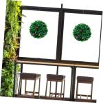 3st Grasball Blumenball Kunstrasen-anhänger Dekorative Hängende Kugeln Hängende Anhänger DIY Grasbälle Künstliche Formschnittkugel Lebendige Formschnittkugel Kunstrasenball P