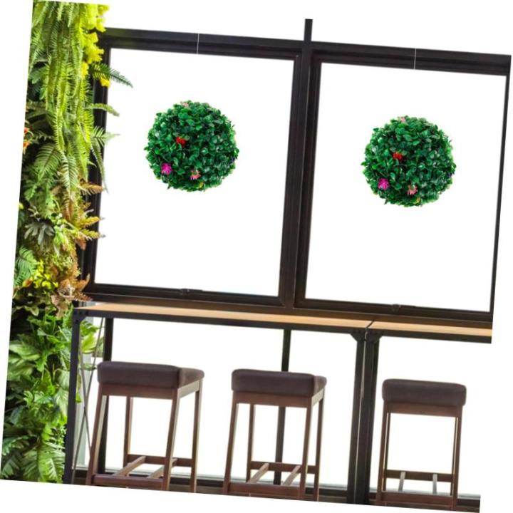 3st Grasball Blumenball Kunstrasen-anhänger Dekorative Hängende Kugeln Hängende Anhänger DIY Grasbälle Künstliche Formschnittkugel Lebendige Formschnittkugel Kunstrasenball P