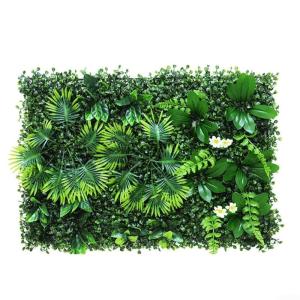 Kunstmatige gazonplant wandpanelen, 40 x 60 cm, kunstmatige buxus hegpanelen, klimop privacy levende muur hek scherm voor huis tuin binnen buiten decoratie | Geeft een natuurlijke 