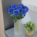 12 stuks kunstbloemen, zijden bloemen, rozen, 51 x 7 cm, kunstbloemen, bladeren en verstelbare stelen, realistische en zachte kunstbloemen voor doe-het-zelf bruiloftsfeest, Valenti