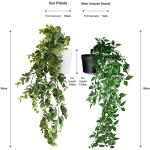 Set van 2 kunstmatige hangende planten in witte potten woonaccessoires nep hangplant kamerplant hangende plant nep plant