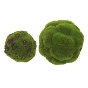 Ornament 2 stuks gesimuleerde mosbal decoratieve bal van mos groene mosballen decoratieve mosdecoratie ronde vormgesneden bolplant ronde groene bal plastic 15c venster