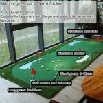 Golf Putting Green, Golfspiel-Grünmatte Mit Realistischem Rasen, Golf-Übungshilferolle Mit Ball Und Flaggen Für Drinnen Draußen Im Garten(1.5x3.5m)