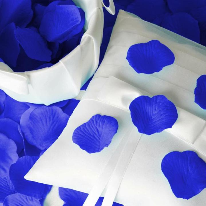 1200 stuks rozenblaadjes, kunstrozenblaadjes, rozenblaadjes, blauw, bruiloft, Valentijnsdag, tafelopzetstuk, verjaardag, romantische sfeer