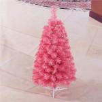 Leichter Tisch-Weihnachtsbaum mit Ständer for kleine Weihnachtsdekoration, PVC-Tannenbaum, Kleiner Weihnachtsbaum, mehrfarbiger künstlicher Weihnachtsbaum(Pink,60cm/2ft)