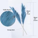 5 stks Kunstbloemen, Pampas Gras Larg Ascendant Gras Nep Bloemen Gras voor Bruiloft Boeketten Home Party Hotel Centerpieces Decoraties, Blauw