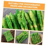 20 STK Simulierte Spargel-Ornamente Realistische Pflanzliche Ornamente Spargel Dekor Spargel-Modelle Gefälschtes Lebensechtes Gemüse Vortäuschen Spielzeug Gemüse Obst PVC