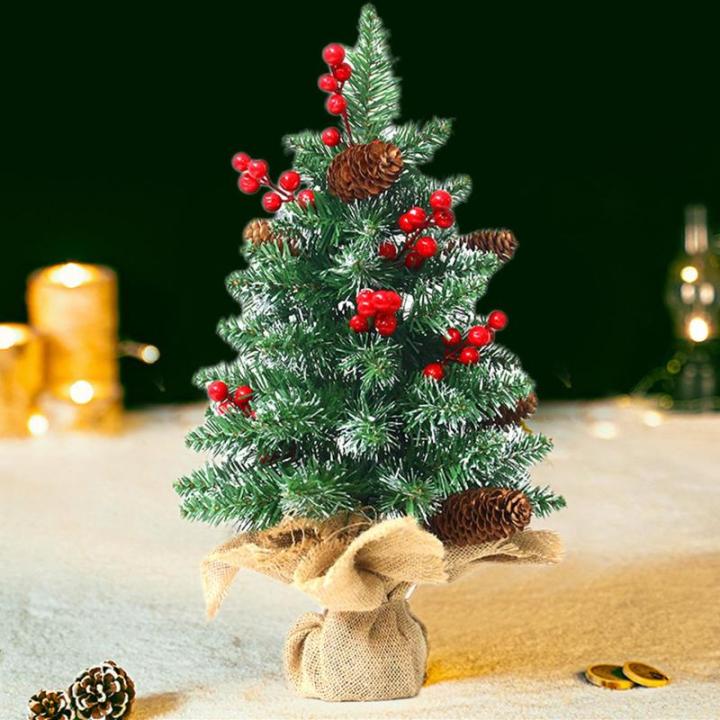 Kerstboom met verlichting, 45 cm, houten lichtketting, kerstboom, mini-kerstboom, kunstkerstboom, kerstdecoratie, tafel, kerstboom, kerstcadeaus
