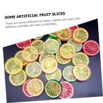 30 STK Nachahmung Einer Zitronenscheibe gefälschte Zitronenscheiben Früchte Fotorequisite künstliche früchte kaffeebecher Grapefruit-Ornamente künstliche Zitronenscheiben PVC