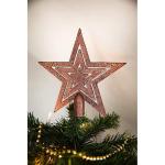 Kerstboomversiering - goud/bruin/parelmoer - 60-delig - set incl. boompunt, ballen, parelketting, slinger en sterren - kunststof