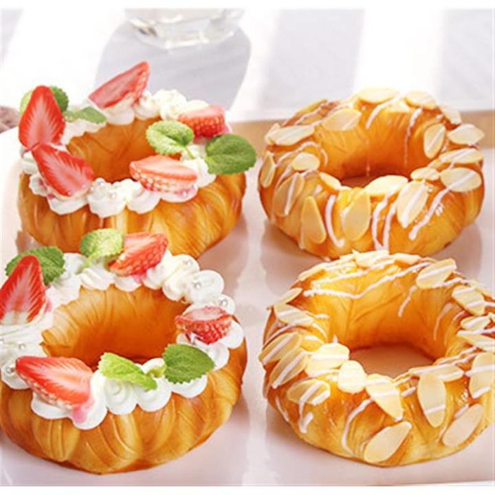 Fake Kuchen künstliche Kuchen 3 Stücke Künstliche Donuts Simulation Donuts Gefälschte Donuts Realistische Künstliche Gefälschte Donuts Modell Realistisches Essen(B)