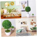 6 stuks potplant kunstplant kunstplanten kunstplanten voor gebruik binnenshuis mini-kunstplanten bal simulatie bonsai kersenbal van kunststof groen